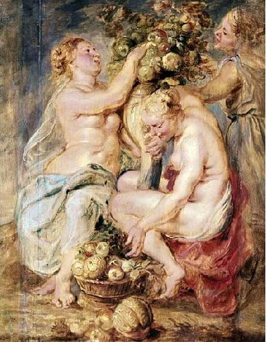 Peter Paul Rubens Ceres and Two Nymphs with a Cornucopia